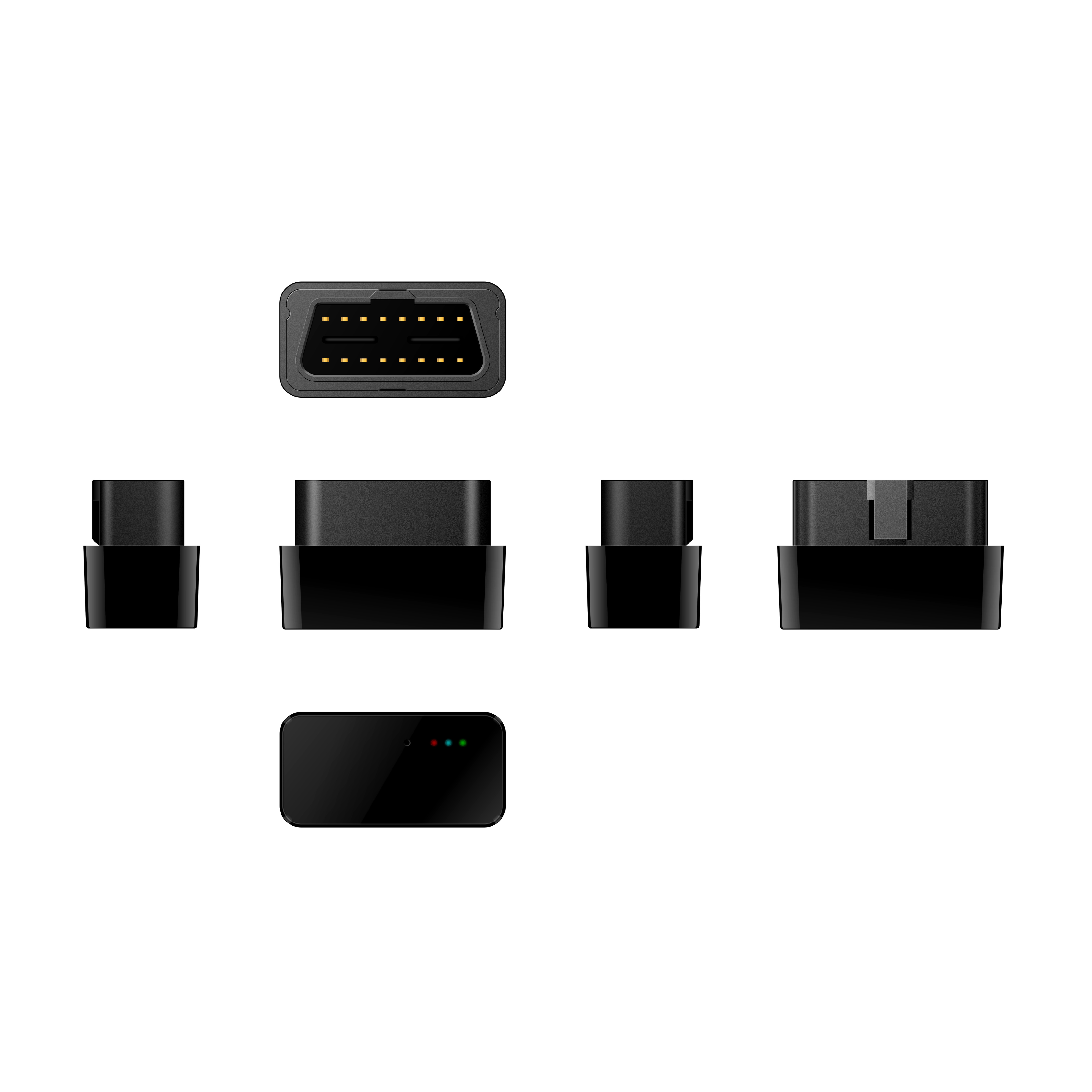 VL505 GPS Tracker – Front view of ultra-compact 4G OBDII device