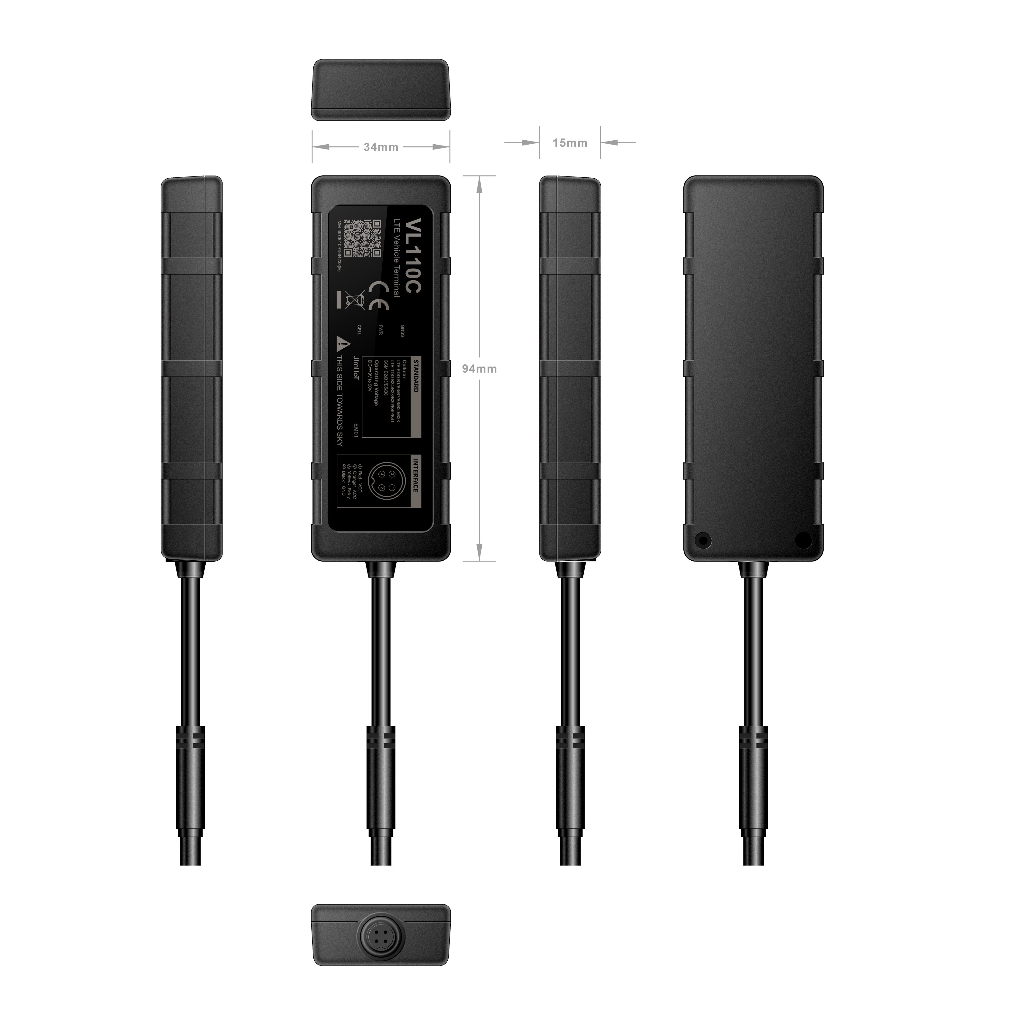 VL110C GPS Tracker – Compact 4G GNSS terminal for vehicle tracking